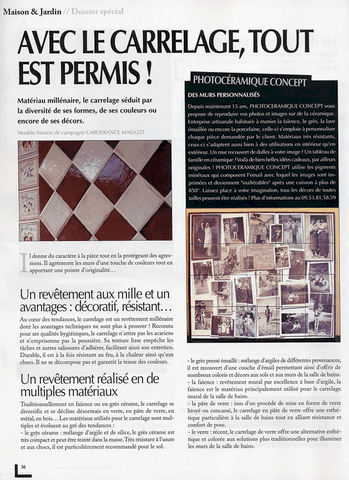 pleine page de maison & jardin